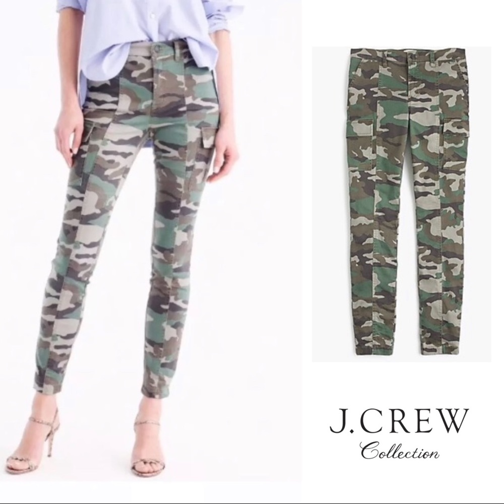 NEW J Crew Skinny Camo Army Fatigue Cargo Pants
